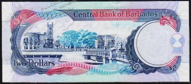 Барбадос 2 доллара 2007(09г) P.66в - UNC - Барбадос 2 доллара 2007(09г) P.66в - UNC