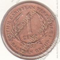 30-149 Восточные Карибы 1 цент 1957г. КМ # 2 бронза 5,64гр.