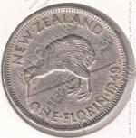 29-62 Новая Зеландия 1 флорин 1949г. КМ # 18 медно-никелевая 11,31гр. 28,58мм