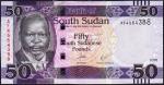 Банкнота Южный Судан 50 фунтов 2016 года. P.NEW - UNC