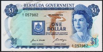 Бермуды 1 доллар 1970г. P.23a - UNC - Бермуды 1 доллар 1970г. P.23a - UNC