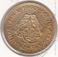 27-124 Южная Африка 1/2 цента 1962г. КМ # 56 латунь  5,0гр. 