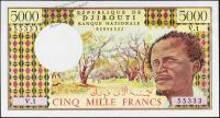 Банкнота Джибути 5000 франков 1979 года. P.38а - UNC