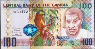 Банкнота Гамбия 100 даласи 2006 года. P.29в - UNC - Банкнота Гамбия 100 даласи 2006 года. P.29в - UNC
