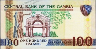 Банкнота Гамбия 100 даласи 2006 года. P.29в - UNC - Банкнота Гамбия 100 даласи 2006 года. P.29в - UNC