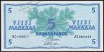 Финляндия 5 марок 1963г. P.99 UNC "AC"