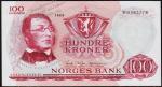 Норвегия 100 крон 1968г. P.38в(4) - UNC