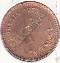 25-63 Родезия  1 цент 1973г. КМ# 10 бронза 4,0гр. 22,5мм