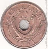 34-128 Восточная Африка 10 центов 1941г. КМ# 26.1I бронза 11,34гр. - 34-128 Восточная Африка 10 центов 1941г. КМ# 26.1I бронза 11,34гр.