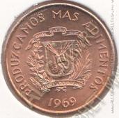 30-150 Доминиканская республика 1 сентаво 1969 г. KM# 32 UNC бронза 3,02 гр. - 30-150 Доминиканская республика 1 сентаво 1969 г. KM# 32 UNC бронза 3,02 гр.