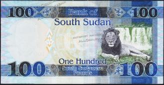 Банкнота Южный Судан 100 фунтов 2017 года. P.NEW - UNC - Банкнота Южный Судан 100 фунтов 2017 года. P.NEW - UNC