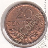 35-107 Португалия 20 сентаво 1970г. КМ # 595 бронза 1,8гр. 16мм