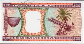 Банкнота Мавритания 200 угйя 1992 года. P.5d - UNC - Банкнота Мавритания 200 угйя 1992 года. P.5d - UNC