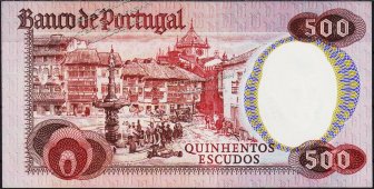 Банкнота Португалия 500 эскудо 1979 года. Р.177(5) - UNC - Банкнота Португалия 500 эскудо 1979 года. Р.177(5) - UNC