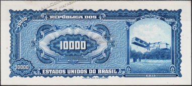 Банкнота Бразилия 10 новых крузейро 1966 года. P.189а - UNC  - Банкнота Бразилия 10 новых крузейро 1966 года. P.189а - UNC 