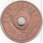 21-145 Восточная Африка 10 центов 1951г. КМ # 34 бронза 9,5гр. 