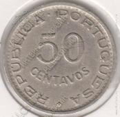4-56 Ангола 50 сентаво 1948г. KM# 72 никель-бронза - 4-56 Ангола 50 сентаво 1948г. KM# 72 никель-бронза