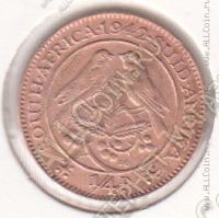 31-56 Южная Африка 1/4 пенни 1942г КМ # 23 бронза 2,84гр. 20мм 