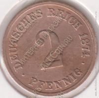 16-41 Германия 2 пфеннига 1874С г. бронза 