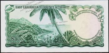 Восточные Карибы 5 доллар 1965г. P.14g - UNC - Восточные Карибы 5 доллар 1965г. P.14g - UNC