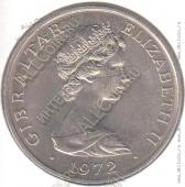 6-160 Гибралтар 25 новых пенсов 1972 г. KM# 6 Медь-Никель 38,5 мм.  - 6-160 Гибралтар 25 новых пенсов 1972 г. KM# 6 Медь-Никель 38,5 мм. 
