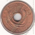 21-146 Восточная Африка 5 центов 1964г. КМ # 39 UNC бронза 5,69гр. 