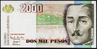 Колумбия 2000 песо 08.05.2002г. P.451e - UNC