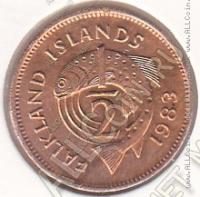 29-65 Фолклендские Острова 1/2 пенни 1983г. КМ # 1 бронза 1,7гр. 17,14мм