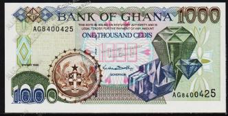 Гана 1.000 седи 1998г. P.32с - UNC - Гана 1.000 седи 1998г. P.32с - UNC