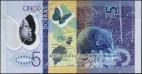 Банкнота Сан-Томе и Принсипи 5 добра 2016(18) года. Р.NEW - UNC