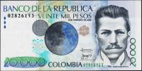 Банкнота Колумбия 20000 песо 05.02.2006 года. P.454l - UNC