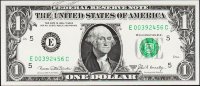 Банкнота США 1 доллар 1969С года. Р.449d - UNC "E" E-C