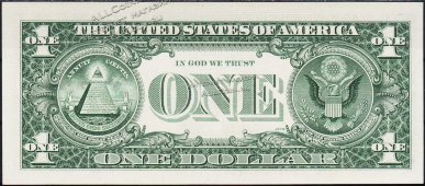 Банкнота США 1 доллар 1969С года. Р.449d - UNC "E" E-C - Банкнота США 1 доллар 1969С года. Р.449d - UNC "E" E-C