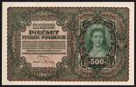 Польша 500 марок 1919г. P.28 UNC