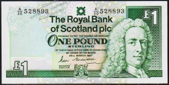 Шотландия 1 фунт 1987г. P.346 UNC - Шотландия 1 фунт 1987г. P.346 UNC