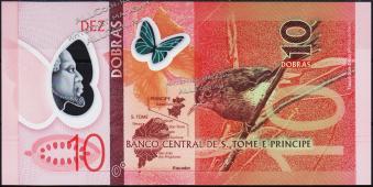 Банкнота Сан-Томе и Принсипи 10 добра 2016(18) года. Р.NEW - UNC - Банкнота Сан-Томе и Принсипи 10 добра 2016(18) года. Р.NEW - UNC