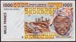 Буркина Фасо 1000 франков 1998г. P.311Ci - UNC