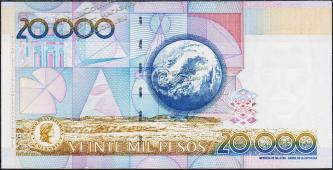 Банкнота Колумбия 20000 песо 20.11.2006 года. P.454m - UNC - Банкнота Колумбия 20000 песо 20.11.2006 года. P.454m - UNC