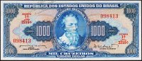 Банкнота Бразилия 1000 крузейро 1962 года. P.173в - UNC