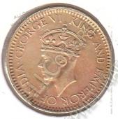 2-173 Цейлон 25 центов 1943 г. KM# 115 Никель-Латунь 2,74 гр. 19,3 мм. - 2-173 Цейлон 25 центов 1943 г. KM# 115 Никель-Латунь 2,74 гр. 19,3 мм.