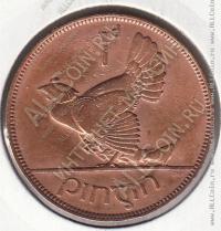 8-37 Ирландия 1 пенни 1937г. КМ # 3 бронза 9,45гр. 30,9мм