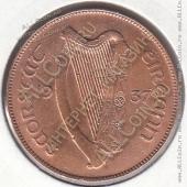 8-37 Ирландия 1 пенни 1937г. КМ # 3 бронза 9,45гр. 30,9мм - 8-37 Ирландия 1 пенни 1937г. КМ # 3 бронза 9,45гр. 30,9мм