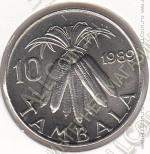 22-114 Малави 10 тамбала 1989г. КМ # 10.2а UNC медно-никелевая 5,7гр. 23,6мм