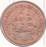 24-95 Южная Африка 1 пенни 1942г КМ # 25 бронза 9,3гр. 30,8мм