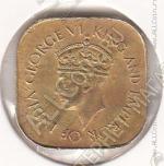 21-148 Цейлон 5 центов 1943г. КМ # 113,1 никель-латунная 3,89гр. 18мм