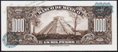 Мексика 1000 песо 1971г. P.52о(1) - UNC - Мексика 1000 песо 1971г. P.52о(1) - UNC