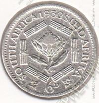 27-127 Южная Африка 6 пенсов 1932г. КМ # 16,2 серебро 2,83гр. 19,41мм