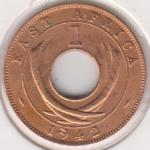 36-130 Восточная Африка 1 цент 1942г. Бронза