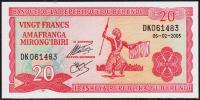 Бурунди 20 франков 2005г. P.27d(4) - UNC