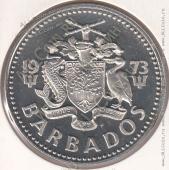 20-22 Барбадос 2 доллара 1973г. КМ # 15 PROOF медно-никелевая 37мм - 20-22 Барбадос 2 доллара 1973г. КМ # 15 PROOF медно-никелевая 37мм